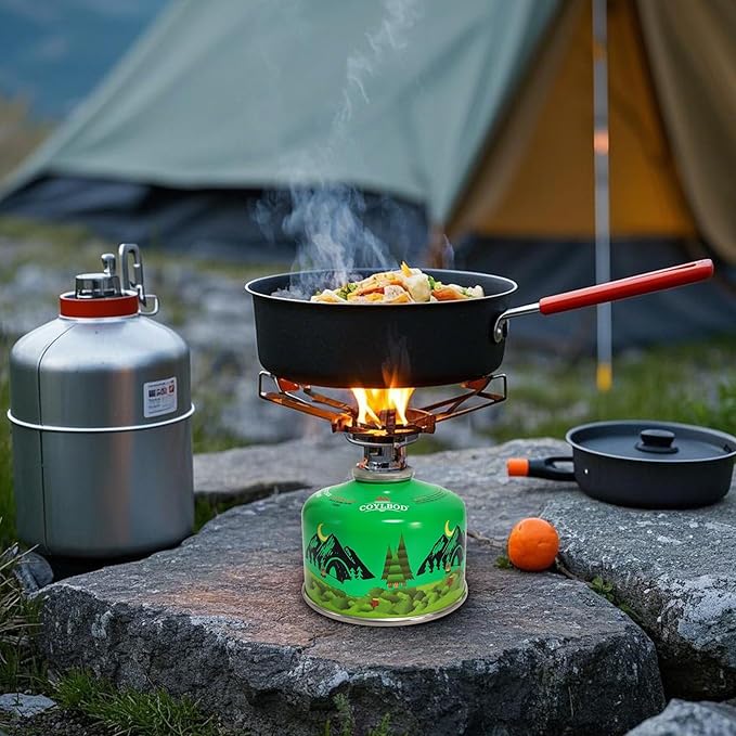 Isobutane Fuel Canister 230g, Camping Stove Fuel, Butane Camping Propane Mixture Blend Camping Fuel Gas (3 Pack)