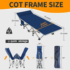 Camping Cot with Mattress Comfortable and Sturdy Load up to 450LB Cots for Sleeping Camping Bed with Carry Bag Folding Cot for Home Vacation Office Outdoor Indoor