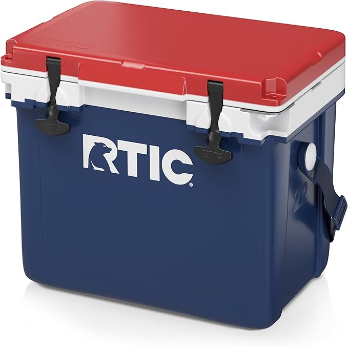 RTIC Ultra-Light 22 Quart Hard Cooler Insulated Portable Ice Chest Box for Drink, Beverage, Beach, Camping, Picnic, Fishing, Boat, Barbecue, 30% Lighter Than Rotomolded Coolers