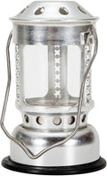 Portable Candle Lantern, Night Fishing Hanging Outdoor Camping Aluminium Alloy Candle Lamp, Metal Decorative Candle Lanterns, Vintage Hanging Lantern (Silver)