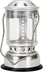 Portable Candle Lantern, Night Fishing Hanging Outdoor Camping Aluminium Alloy Candle Lamp, Metal Decorative Candle Lanterns, Vintage Hanging Lantern (Silver)