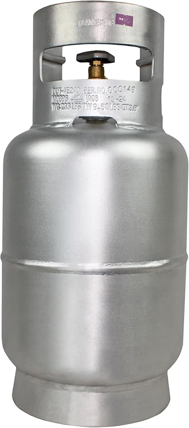 Flame King 10LB Aluminum Propane Tank with OPD Valve, Corrosion-Resistant and Rust-Free, Lightweight, Great for Marine Applications, Grills and BBQs, Camping, Fishing, & Outdoor Activities