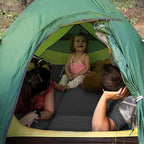INVOKER Camping Sleeping Pad 3.15” Memory Foam Fast Self Inflating Insulated Durable Camping Mat Air Mattress with Pillow，for Tent, Traveling, Car, Camping, Grey