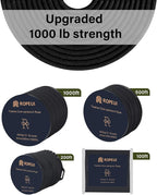 1000lb Paracord, 5/32" (4mm) 12 Strand Nylon Tactical Parachute Cord, 100ft–1000ft Utility Rope for Survival, Camping, Hiking, Outdoor Crafting, Bracelets & Clothesline