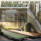 UPWELL Self Inflating Sleeping Pad 4.5" Thickness Camping Mattress with Solid Foam Single Sleeping Mat Portable Fast Inflation for Outdoor Mat Portable Roll Up，with air Pump
