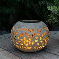 Solar Table Lantern Outdoor Waterproof- Dancing Flickering Flame Solar Powered LED Light,White Metal Desktop Decorative Lamp for Gifts for Women Mom,Desk Patio Garden Yard