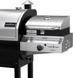 Camp Chef Sidekick Sear - Includes BBQ Box for Pellet Grill - Accessory for Outdoor Cooking - Sear & Grill with Ease - 14" Cooking System Compatible, Silver