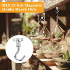 20Pack Magnetic Hooks, 35lb+ Strong Magnetic Hooks Heavy Duty Rare Earth Neodymium Magnets with Hooks for Hanging, Heavy Duty Hooks Magnetic for Cruise Cabins Camping Kitchen Fridge Classroom Office