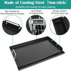 17"x13” Nonstick Coating Griddle for Gas Grill, Universal Griddle Insert for Gas Stove/Gas Grill/Electric/Charcoal Flat Top Plate for Outdoor Cooking and Camping Grilling