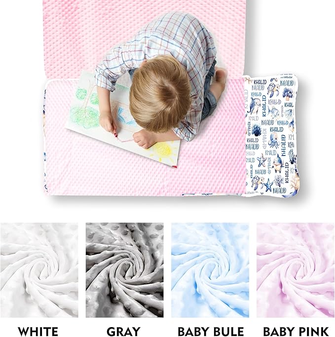 Personalized Toddler Nap Mat for Preschool, Custom Name Kids Sleeping Bag for Daycare, Kindergarten Roll Up Sleeping Mat with Removable Pillow and Soft Blanket, Fun Themes for Boys & Girls