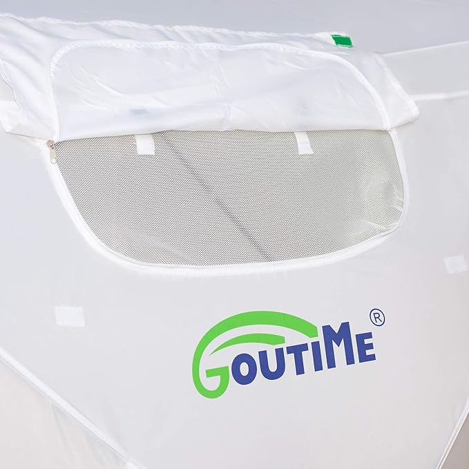Goutime Professional Work Tent,Instant Pop-Up Canopy Tent 2x2m, Heavy-Duty Portable Shelter for Construction Site, Outdoor Workshop, Warehouse & Camping