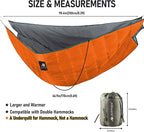 AYAMAYA Single & Double Hammock Underquilt Full Length Big Size Under Quilts for Hammocks, Camping Backpacking Essential, Winter Cold Weather Warm UQ Blanket Bottom Insulation