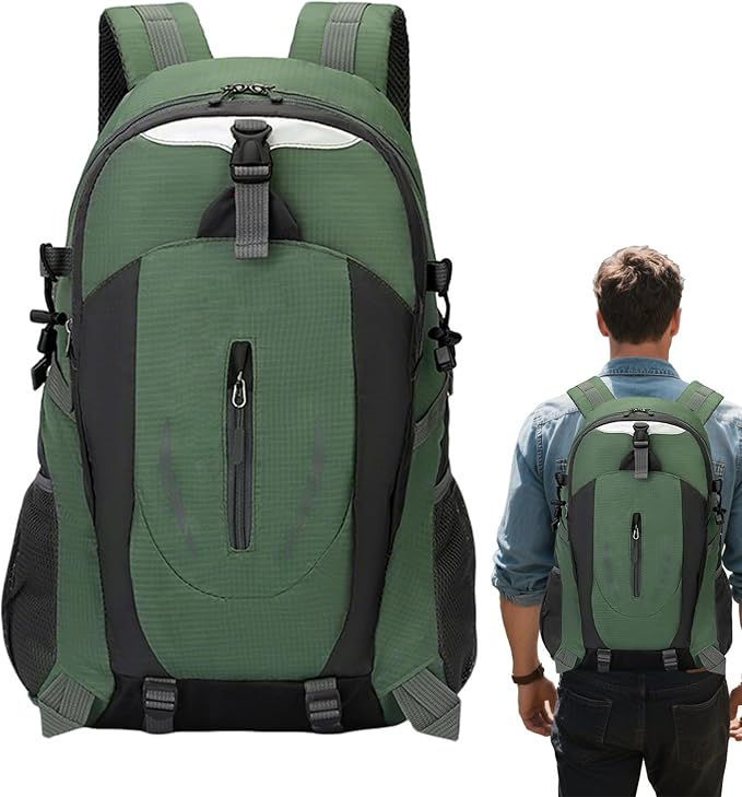 Mens Hiking Backpack,40L Hiking Pack Outdoor Backpack - Rucksack Waterproof Bag Storage Organizer for Cycling Camping Sports Fishing Climbing Travel Backpacking
