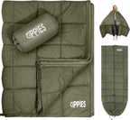 3M Thinsulate Insulation Puffy Camping Blanket for Cold Weather, Queen Size Warm Camping Quilt with Zipper, Waterproof Outdoor Sleeping Bag for Hammock, Cozy & Versatile Gift for Men and Women
