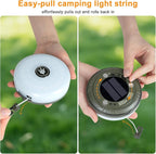 2-in-1 Solar Camping Lights String: 5 Modes IP65 Waterproof - 1200mAh Battery USB/Solar Charging for Outdoor Tents RV Hiking - Backyard Party Decor - 29.52ft