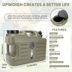 5 Gallon Camping Water Jug,Camping Water Container with Spigot,BPA-Free Military Green Portable Emergency Water Tank for RV Camp, Hiking, Outdoor Adventures & Disaster Preparedness