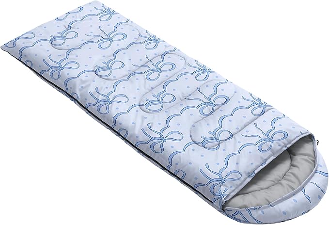 QOOMO Camping Sleeping Bags,3 Season Warm & Cool Weather,Lightweight,Waterproof Sleeping Bags for Adults & Kids,Traveling,and Outdoors,Camping Gear Equipment