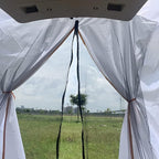 SUV Tailgate Shelter Tent Privacy Shelter Waterproof White Portable Changing Room for Biking Toilet Shower Sleeping Beach Swimming L:W:H:4.9ft:4.9ft: 7.5ft 6pcs Tent Pegs to fix