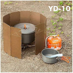 camping moon CAMPINGMOON 10 Plates Foldable Windscreen Folding Camp Stove Windshield with Storage Box
