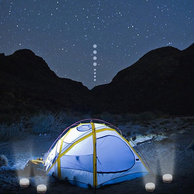 2 Pack LED Camping Lantern ,Portable Tent Light with Retractable Hook and 5 Light Modes,Best for Adults and Kids