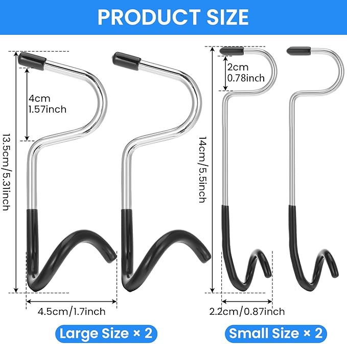 4Pcs Camping Lantern Hooks, Adjustable Backpack Hooks for Tent Lights, Tent Hooks for Outdoor Lights, Camping Light Hook, Grill, Hiking