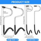4Pcs Camping Lantern Hooks, Adjustable Backpack Hooks for Tent Lights, Tent Hooks for Outdoor Lights, Camping Light Hook, Grill, Hiking