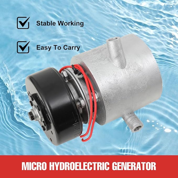 LALABU Hydro Generator, 1000W 220V Micro Hydroelectric Water Turbine Generator for Home and Outdoor Lighting, Charging, Portable