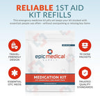 First Aid Kit Medication Refill – 70-Count Unit Dose Packets – Emergency Medicine Kit Pills for 1st Aid Kit Refills, Travel, Office, Dorm, Camping – Assembled in USA (70 Pieces)