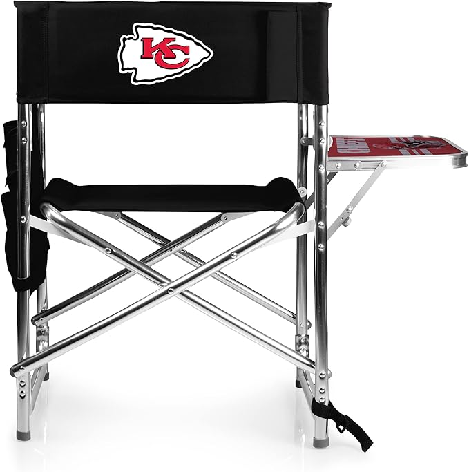 Picnic TIME NFL Unisex-Adult NFL Sports Chair with Side Table, Beach Chair, Camp Chair for Adults