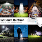 USB Solar Camping Light with Remote Control - Portable Camping Lantern Hanging Waterproof Tent Light Outdoor Lamp for Camping, Canopy, Hurricane Emergency, Power Outages (126 Piece LED)