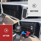 MusixiA Foldable Tailgate Table for Jeep Wrangler JL & JLU Wrangler JK & JKU(2007-2025) - Double-Layer Storage Cargo Shelf with Molle Panel, Aluminum Alloy