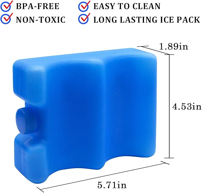 JMEXSUSS Reusable Ice Packs for Cooler, Long Lasting Breastmilk Bottle Storage, Freezer Packs Can Cooler for Lunch Boxes, Beer Soda, Camping