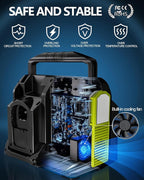 Taingwei 350W Power Inverter for Ryobi 18V Battery, 4-Ports DC 18V to AC 110-120V Battery Inverter with 3 USB-A Port, 1 USB-C Port,300lm LED Light for Outdoors Camping Emergency(Tool Only)