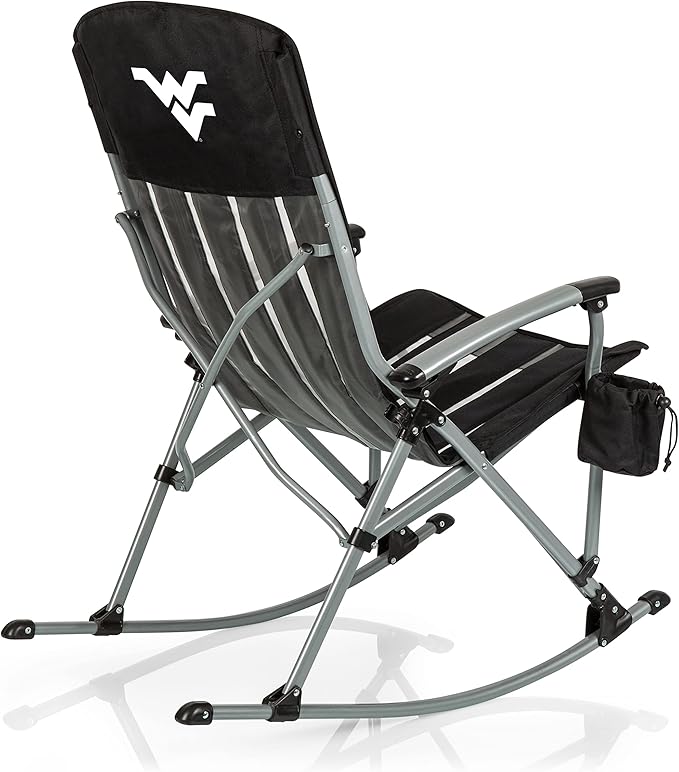 Picnic TIME NCAA Unisex-Adult NCAA Outdoor Rocking Camp Chair, XL Heavy Duty Camping Chair for Adults