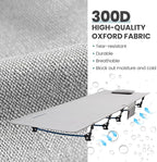 FUNDANGO Ultralight Folding Camping Cot, Extra Long Backpack Lightweight Camping Cots for Adults Portable Cot Bed for Hiking Travel Home Mountaineering, Grey