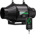 VIVOSUN T4 4" Inline Fan &Speed Controller, AeroZesh Ventilation Fan with 210 CFM EC Motor for Moisture Prevention during Snowstorm, Ideal for Winter Ventilation, Maintain Airflow During Snowy Day