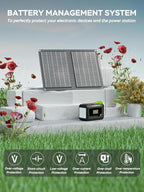 MARBERO 88.8Wh Solar Generator with 21W Solar Panel Included Portable Power Station 80W 110V 120W Max for Camping Outdoor Hiking Fishing Emergency