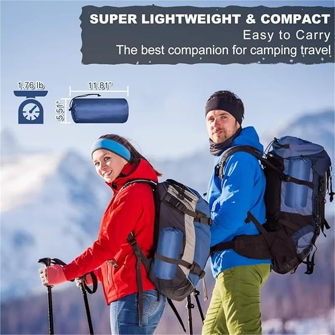 Outdoor Camping Inflatable Mattress Thicken Sleeping Pad with Built-in Pillow & Pump, Portable Air Mat for Travel Hiking Climbing(Green)