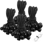 100PCS 6inch Ball Bungee Cords, Heavy Duty Bungee Cords with Balls for Shelter Camping Cargo Tent Poles UV Resistant, Indoor & Outdoor Tarp Tie Downs for Organize and Secure