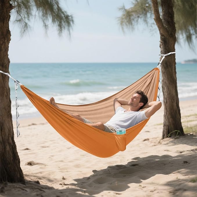 Chocolate Hammocks with Straps Camping Hammock for Hiking 114" x 54"