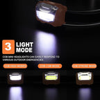 Macarrie 18 Pack LED Headlamps IPX4 Waterproof 3 Modes Headlamp Flashlight Bright Head Lights Camping Accessories for Adults Kids Hiking, Running, Repairing, Fishing, Batteries Not Included(Orange)