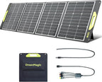 Greenmagic 120 Watt Portable Solar Panel, Foldable 120W Solar Panel Charger 19V for Power Station Outdoor Camping RV Home IP67 Waterproof with an Adjustable Kickstand Case High 23% Efficiency