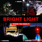 LED Headlamp 2-pack Battery Powered (AAA) (Batteries Not Included) | Head Lamp for Running Hunting Camping Fishing Hiking with Red Light and Adjustable Headband - Bright Forehead Headlamp 7 Modes