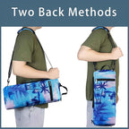 Golf Cooler Bag Plus Ice Pack Soft Sided Insulated Cooler Bag- Holds 6 Pack of Cans or 2 Wine Bottles - Grey Camo Golf Beer Sleeve Black Fits Discreetly in Golf Bags
