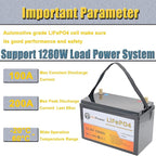 12V LiFePO4 Battery 100AH,5000+ Deep Cycle Lithium Battery with 14.6V 10A Charger,100A BMS for Home Storage,Trolling Motor,RV,Off-Grid System,Solar System,Marine,Golf Cart