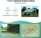 2025 Upgraded Waterproof Inflatable Camping Tent, Large Blow-Up Air Tent, No Assembly Needed Luxury Glamping House, Oxford Fabric