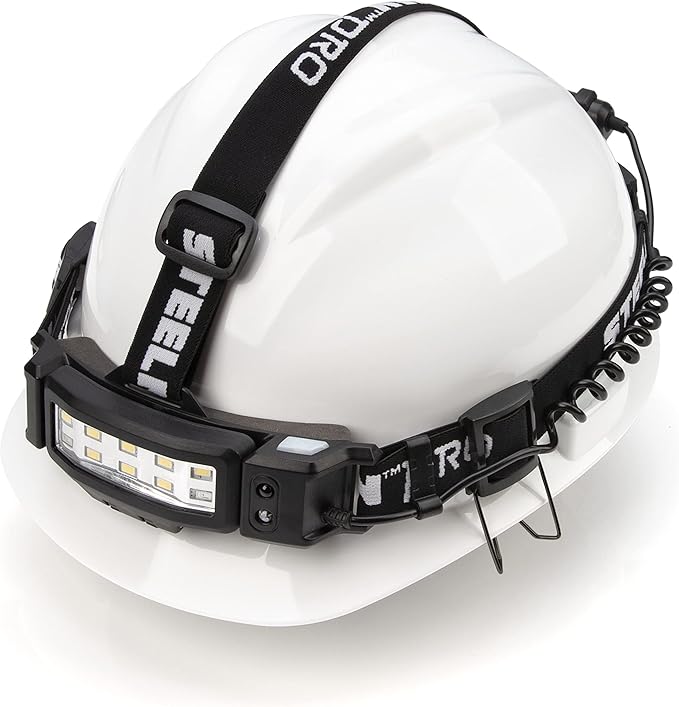 Steelman Pro Slim Profile Motion Activated LED Headlamp with Red LED Night Vision Mode and Rear Safety Flasher