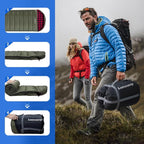 0 Degree Sleeping Bag Cotton Flannel Winter Cold Weather for Adults XXL Sleeping Bag 4 Season Big and Tall with Pillow Compression Sack