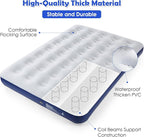 Full Size Camping Air Mattress Leak Proof Travel Bed Sleeping Pad Portable Air Bed for Home Camping SUV Truck RV Tent (Double Size)