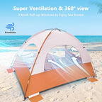 NXONE Beach Tent Sun Shelter with UPF 50+ UV Protection, Lightweight Easy Setup Portable Beach Canopy for Family, Large Space for Beach, Camping & Outdoor, 3/4/6 Person